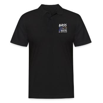 Bass guitar musician bass player - Men's Polo Shirt - black - Front - Kai (181cm)