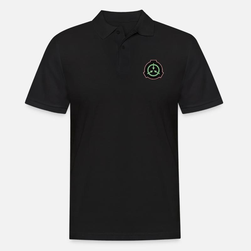 SCP Logo farbig - Männer Poloshirt - Schwarz