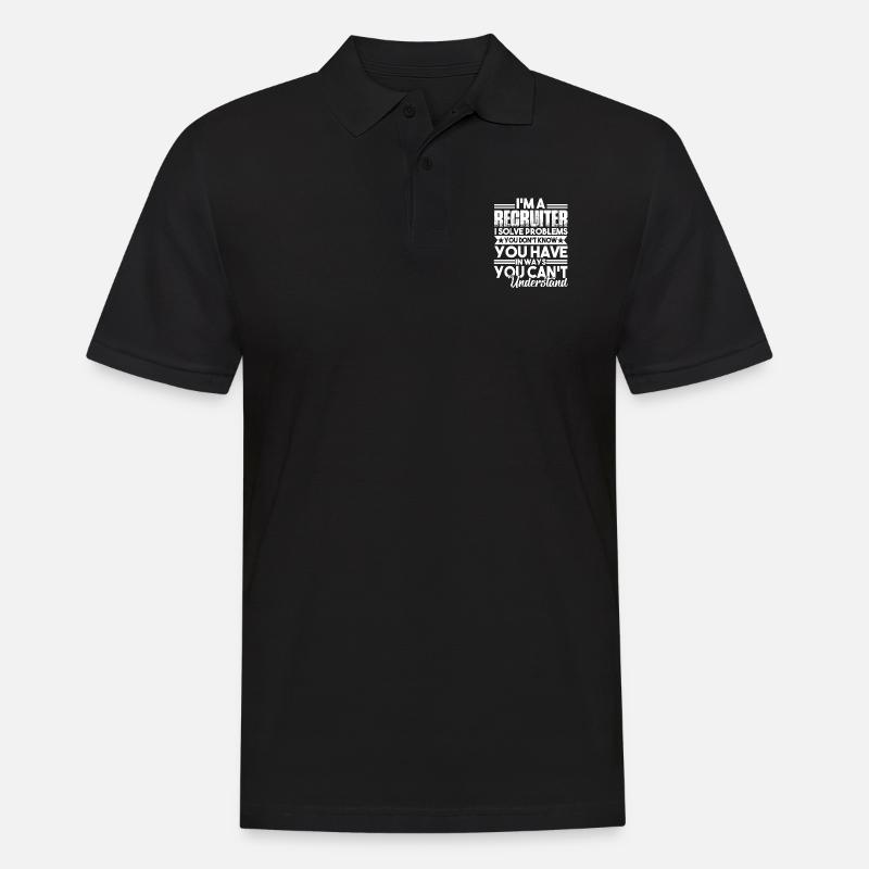 Recruiter I Solve Problems - Men's Polo Shirt - black