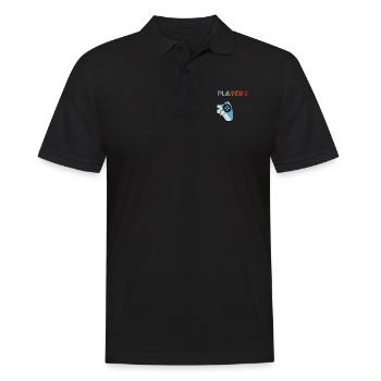 Player 2 Partner Duo Gamer Controller Geschenk - Männer Poloshirt - Schwarz - Vorne - Kai (181cm)