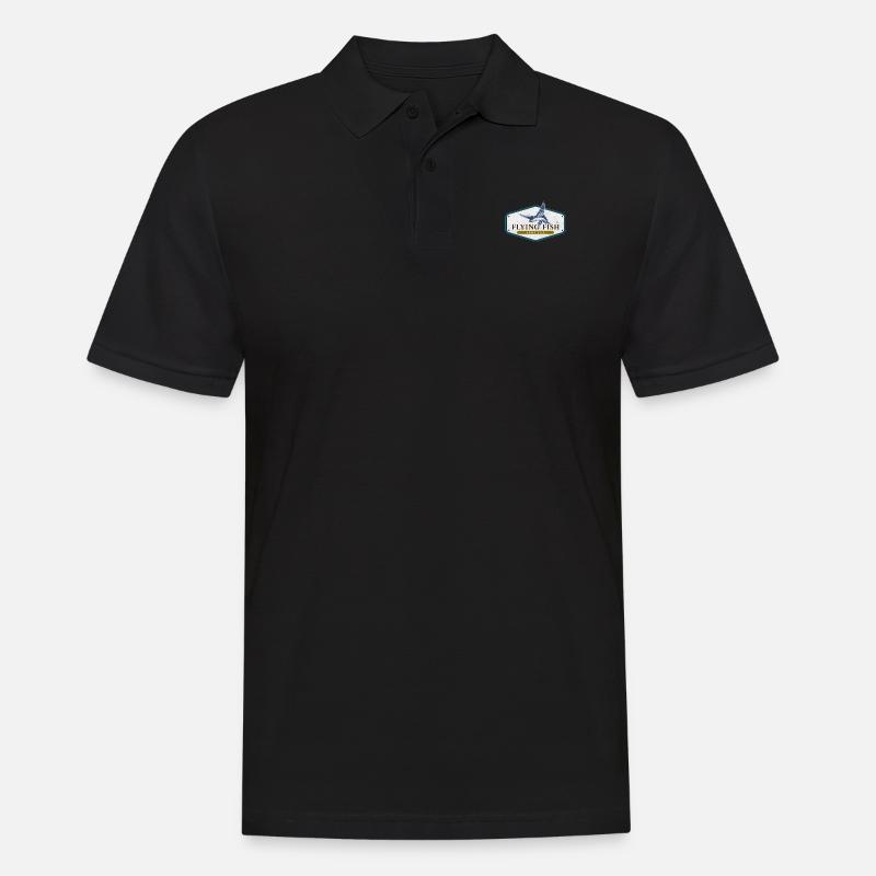 Flying Fish Spotter Plane Spotter Parody Funny Fun - Männer Poloshirt - Schwarz