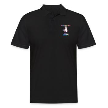 50 Geburtstag Frauen Männer Deko Geschenk Einhorn - Männer Poloshirt - Schwarz - Vorne - Kai (181cm)