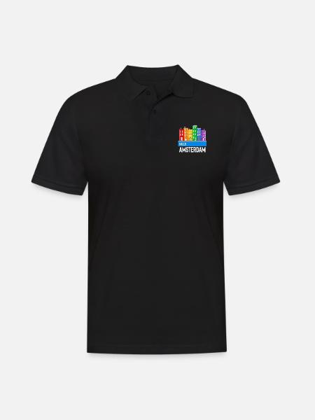 Amsterdam - Polo Homme - noir