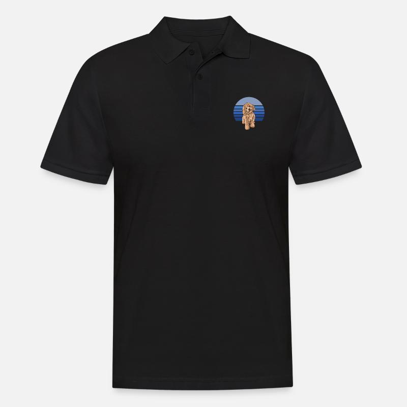 Cockapoo Blau Retro - Männer Poloshirt - Schwarz