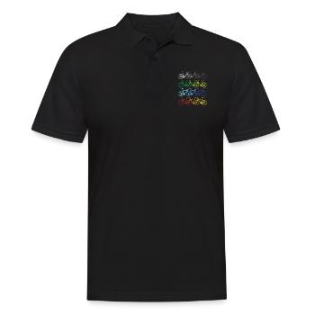Fahrräder Regenbogen Fahrradfahrer Radfahrer - Männer Poloshirt - Schwarz - Vorne - Kai (181cm)