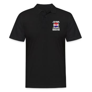 Ich Muss Gar Nichts Ich Muss Nur Nach Kroatien - Männer Poloshirt - Schwarz - Vorne - Kai (181cm)