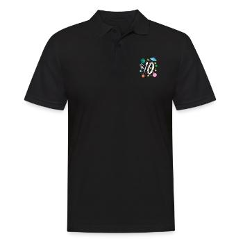 10th Birthday Spaceman 10 Years Old Astronaut Gift - Men's Polo Shirt - black - Front - Kai (181cm)
