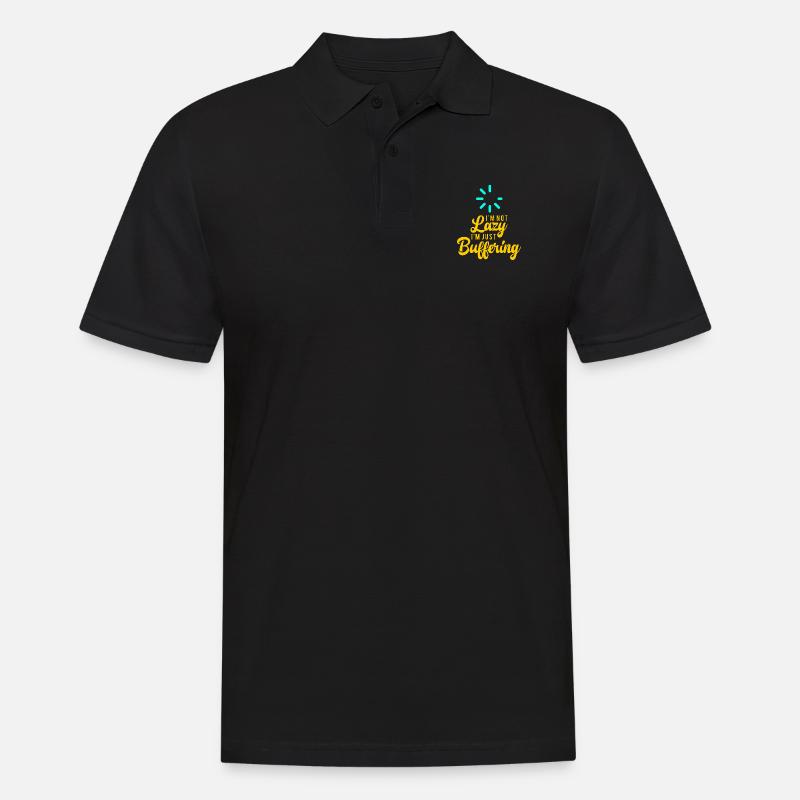 Computer Buffering Geek Pun Bekleidung - Männer Poloshirt - Schwarz