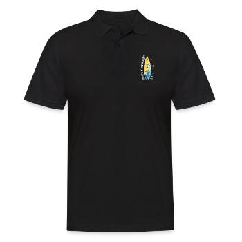 Surf surf surf surf surf planche de surf plage cadeau - Polo Homme - noir - Devant - Kai (181cm)