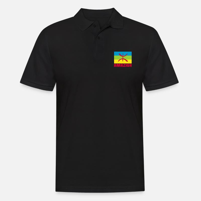 Amazigh - Männer Poloshirt - Schwarz