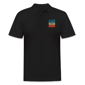 23 Jahre verheiratet Hochzeit Ehe Spruch Geschenk - Männer Poloshirt - Schwarz - Vorne - Kai (181cm)