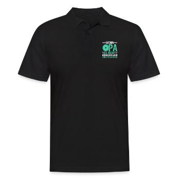 Wenn Opa es nicht reparieren kann sind wir am Arsc - Männer Poloshirt - Schwarz - Vorne - Kai (181cm)