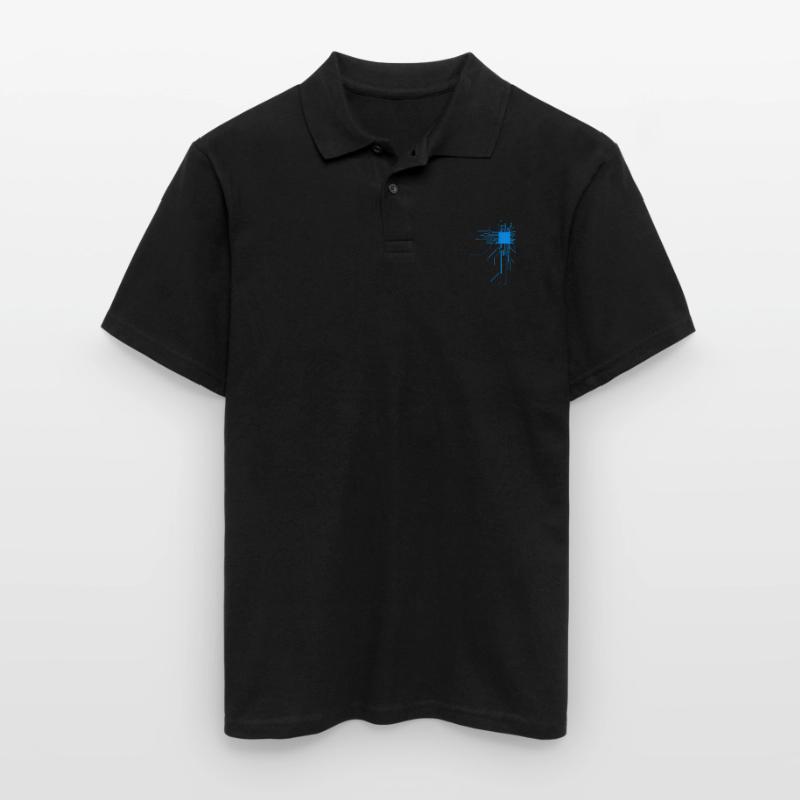 carte bleu ordinateur pc admin core cpu code nerd Polo Homme