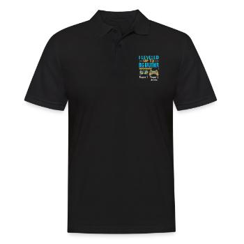 Ich bin zu Big Brother Gamer New Brother aufgestiegen - Männer Poloshirt - Schwarz - Vorne - Kai (181cm)