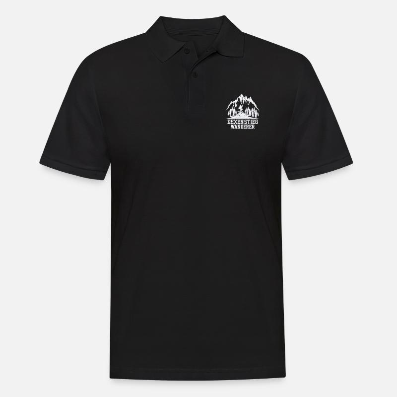 Hexenstieg Wanderer - Männer Poloshirt - Schwarz