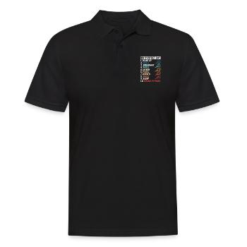 Funny padel racket tennis padel joke clothing - Men's Polo Shirt - black - Front - Kai (181cm)