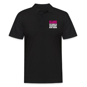 Keine Sexanfragen nein sagen - Männer Poloshirt - Schwarz - Vorne - Kai (181cm)