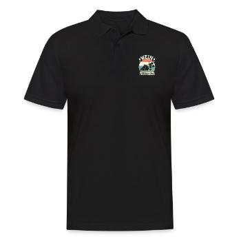 Wein Flüsterer witziges Winzer Design für Kelterer - Männer Poloshirt - Schwarz - Vorne - Kai (181cm)