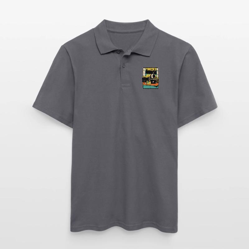 Samurai Computer Nerd Programmierer IT Webdesigner Männer Poloshirt
