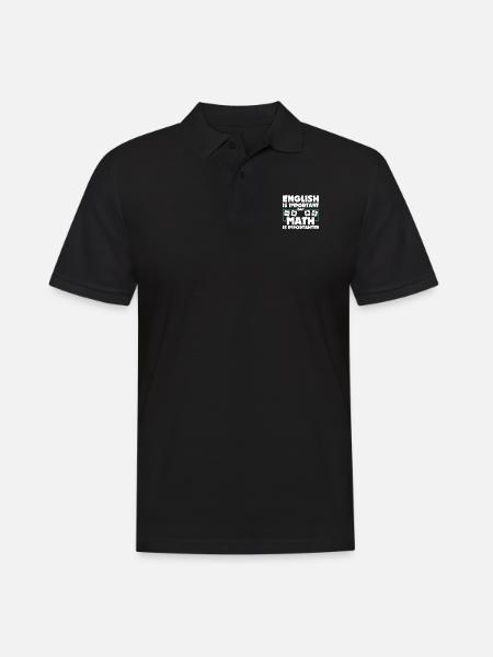 Drôle Math Art Étudiant Jeu de mots Mathématiques Amateurs Jeu de mots - Polo Homme - noir