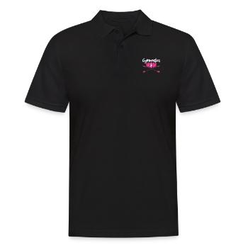 Gymnastik Mama Niedliche Turnerin Elternteil - Männer Poloshirt - Schwarz - Vorne - Kai (181cm)