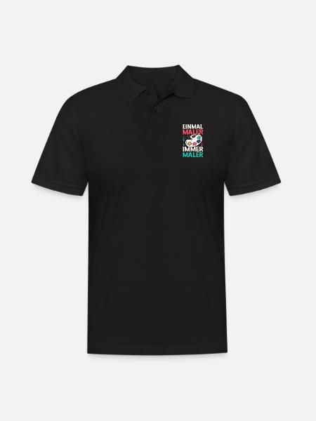 Einmal ein Maler, Immer ein Maler - Männer Poloshirt - Schwarz