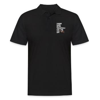 I Work Hard So My Tarantula Can Have A Better Life - Men's Polo Shirt - black - Front - Kai (181cm)