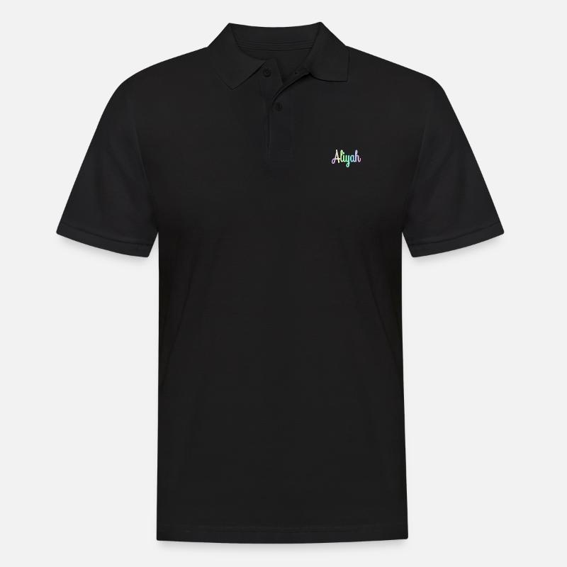 ALIYAH Rainbow Minimalist Cursive - Men's Polo Shirt - black
