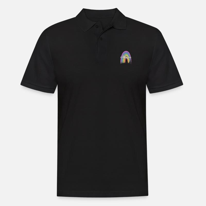 ALLISON Rainbow Cursive - Polo Homme - noir