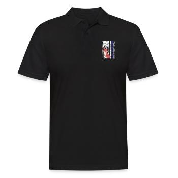 Mignon bœuf Amérique 4 juillet Anniversaire Garçon - Polo Homme - noir - Devant - Kai (181cm)