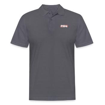 Papa Karate Dad Funny Dad Martial Arts Lover - Men's Polo Shirt - charcoal grey - Front - Nico (186cm)