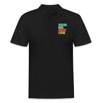 Husband. Dad. Dentist. Legend. Awesome T-Shirt - Männer Poloshirt - Schwarz - Vorne - Kai (181cm)