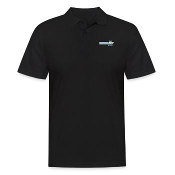 Argentinien Albiceleste Fußball Fan Trikot - Männer Poloshirt - Schwarz - Vorne - Kai (181cm)