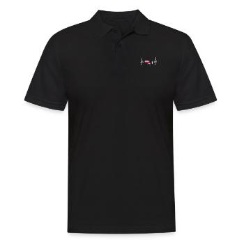 Heartbeat Design Drapeau du Costa Rica - Polo Homme - noir - Devant - Kai (181cm)