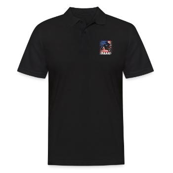 Braaap Vintage USA amerikanische Flagge Dirt Bike - Männer Poloshirt - Schwarz - Vorne - Kai (181cm)