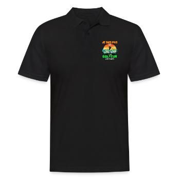 Cadeau Humour Golf Retraite Homme Golfeur - Polo Homme - noir - Devant - Kai (181cm)