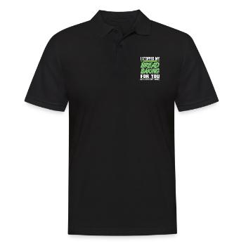 J’ai arrêté mon pain en train de cuire pour toi Drôle de t-shirt - Polo Homme - noir - Devant - Kai (181cm)