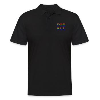 Pour tous - LGBTQ - Polo Homme - noir - Devant - Kai (181cm)