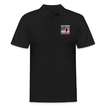 La liberté n’est pas gratuite J’ai payé pour ça - Polo Homme - noir - Devant - Kai (181cm)