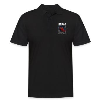 Oscar Fish 80's Style Monster Fischhüter - Männer Poloshirt - Schwarz - Vorne - Kai (181cm)