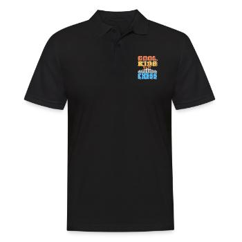 Cool Kids Play Chess Awesome Retro T-Shirt - Männer Poloshirt - Schwarz - Vorne - Kai (181cm)