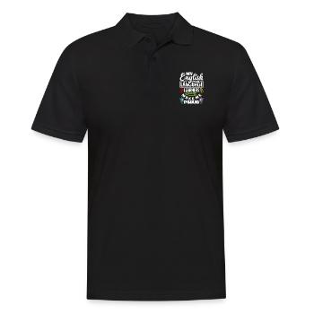 Professeur d’anglais langue ESL Linguiste Enseignement multilingue - Polo Homme - noir - Devant - Kai (181cm)