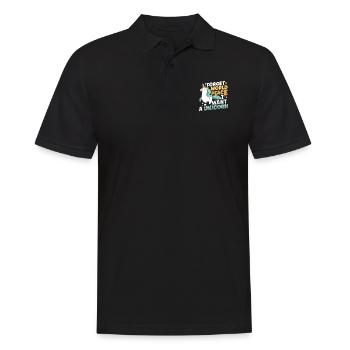 Horse Dressage Horseback-Riding Horse Girl Barn - Männer Poloshirt - Schwarz - Vorne - Kai (181cm)