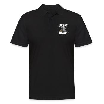 Silent Bud Deadly Awesome Hunter Archery Design - Männer Poloshirt - Schwarz - Vorne - Kai (181cm)