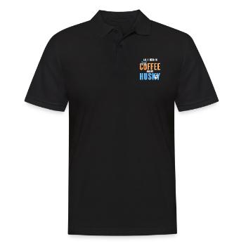 All I Need Is Iced Coffee And My Husky Awesome - Men's Polo Shirt - black - Front - Kai (181cm)
