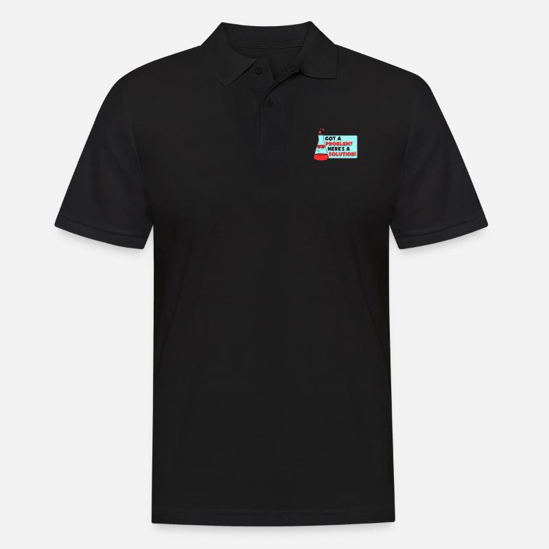 Problem Solution Scientific Solving Science - Men's Polo Shirt - black
