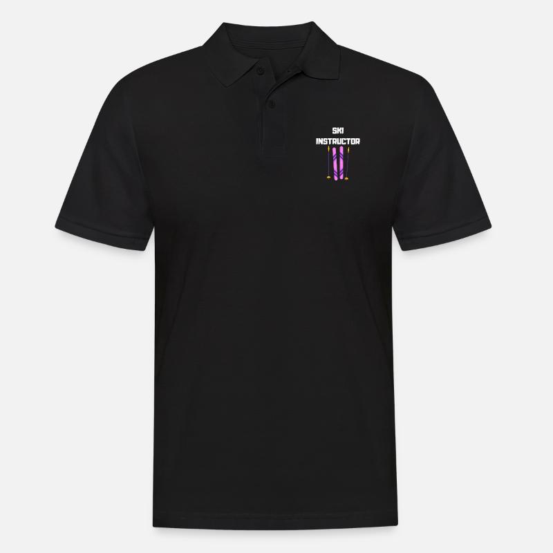 Ski Instructor - Männer Poloshirt - Schwarz