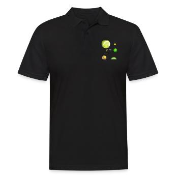Padel - Geschenk für Padelspieler - Männer Poloshirt - Schwarz - Vorne - Kai (181cm)