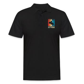 KOALAS BESTER FREUND - Männer Poloshirt - Schwarz - Vorne - Kai (181cm)
