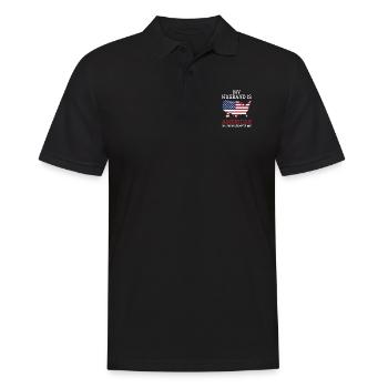 Rien ne me fait peur mari américain - Polo Homme - noir - Devant - Kai (181cm)